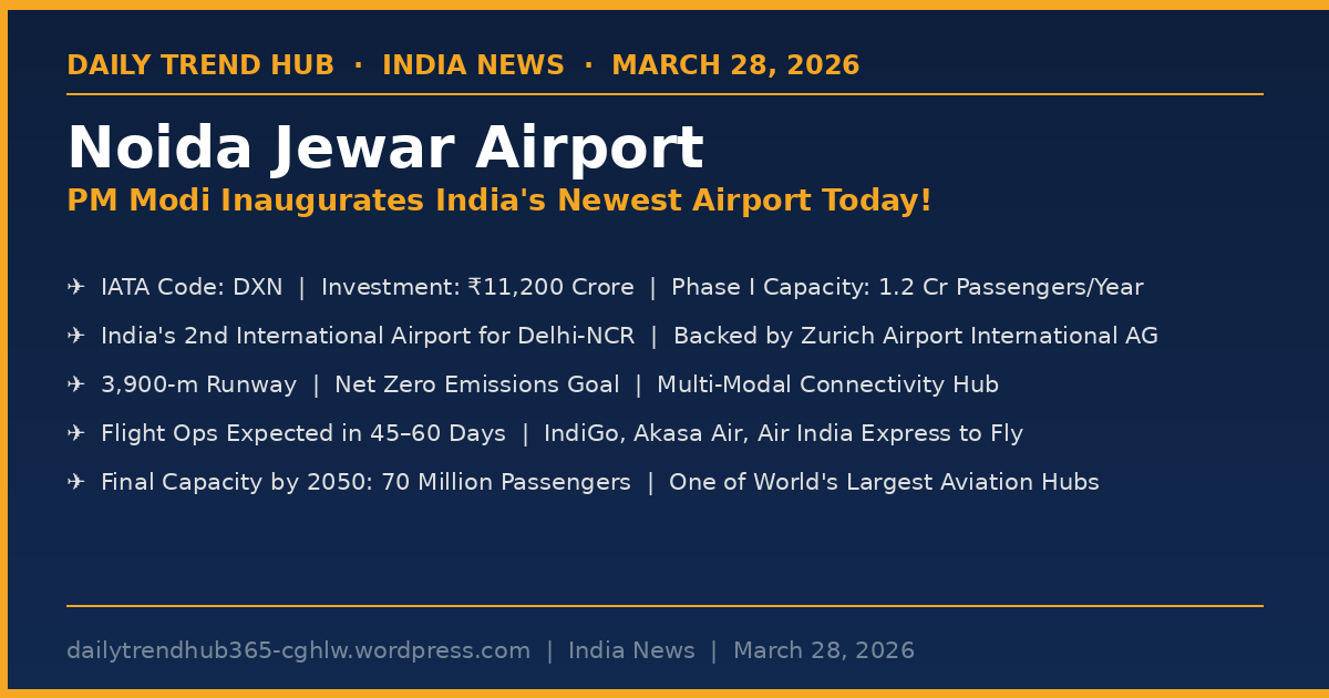Noida Jewar Airport inauguration 2026— Daily Trend Hub DXN airport