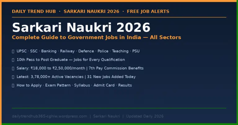 Sarkari Naukri 2026 Complete Government Jobs India Guide — Daily Trend Hub