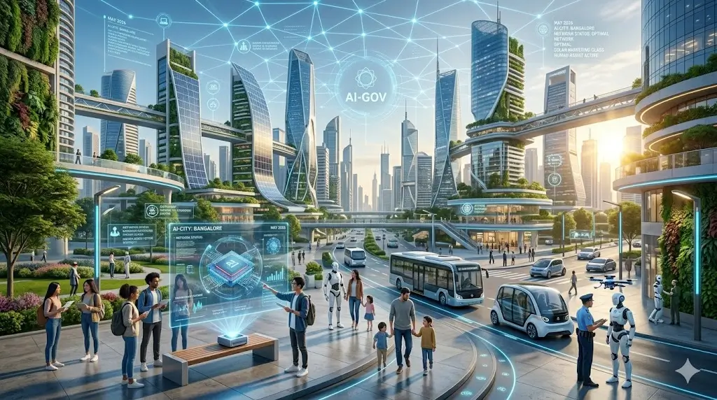 Artificial Intelligence 2026 transforming daily life in 2026 with futuristic smart technology